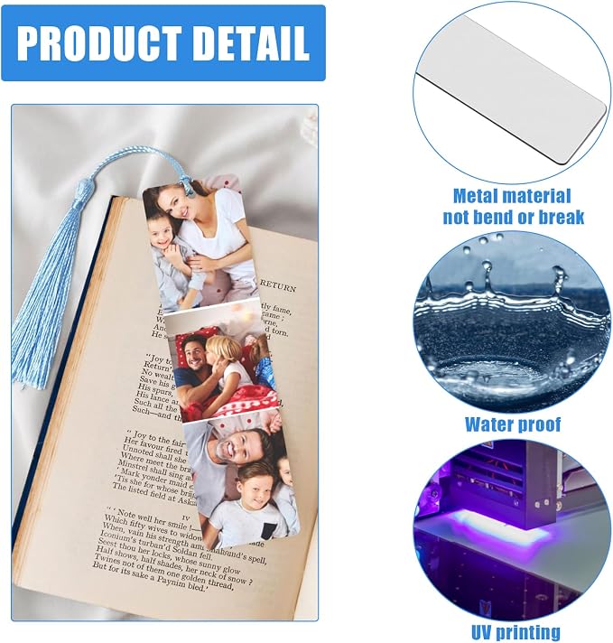 Custom Bookmark, Personalized Double-Sided Bookmark with Text & Photo, Customizd Book Mark Gift for Book Lovers, Women, Men, Birthday, Christmas, Anniversary Present