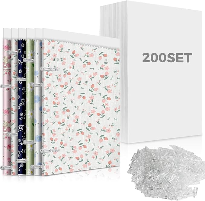 Set of 200 Fabric Organizer Boards Measuring 7.5 X 10.5 Inches,Neat and Easy Comic Book Boards for Fabric Storage,Magazines and Books,This Includes 400 Plastic Alligator Clips for Secure Fastening