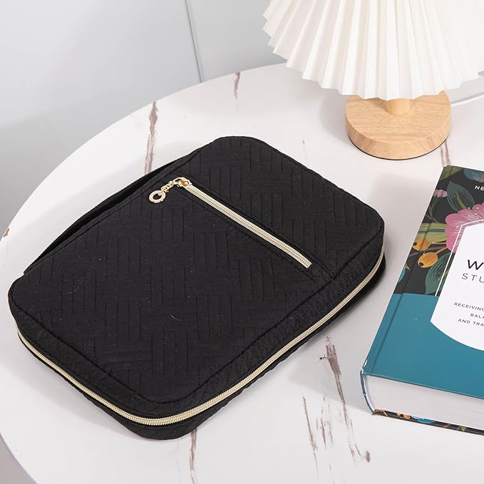 APLUFINE Bible Cover for Women - Soft Bible Case - Carrying Book Case for Bible Accessories - Bible Holder Case for Women - Girls Bible Bag - Bible Carrier - Bible Sleeve - Church Bag