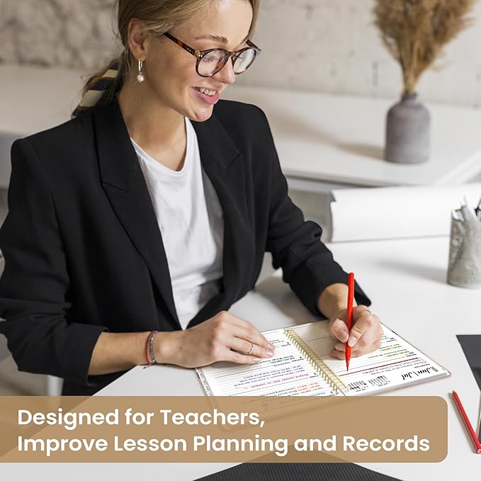 Planner 2026-2027, Academic Year Monthly and Weekly Calendar Planner, Jul 2026 - Jun 2027, Hardcover Teacher Student Planning Agenda book with Tabs, Perfect for School Office Supplies, 6.3" x 8.5" - Landscape