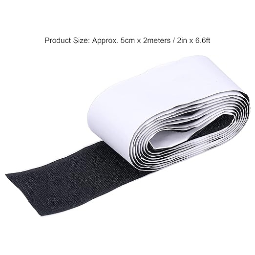 Hook and Loop Tape, Nylon Mounting Tap for Guitar Effect Pedal Board, 5cm x 2meters, Adhesive Backing (Slope)