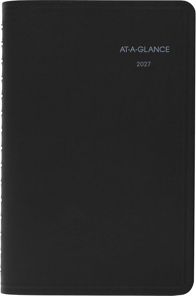 AT-A-GLANCE 2027 Appointment Book Planner, Weekly & Monthly, 5" x 8", QuickNotes, Black (76020527)