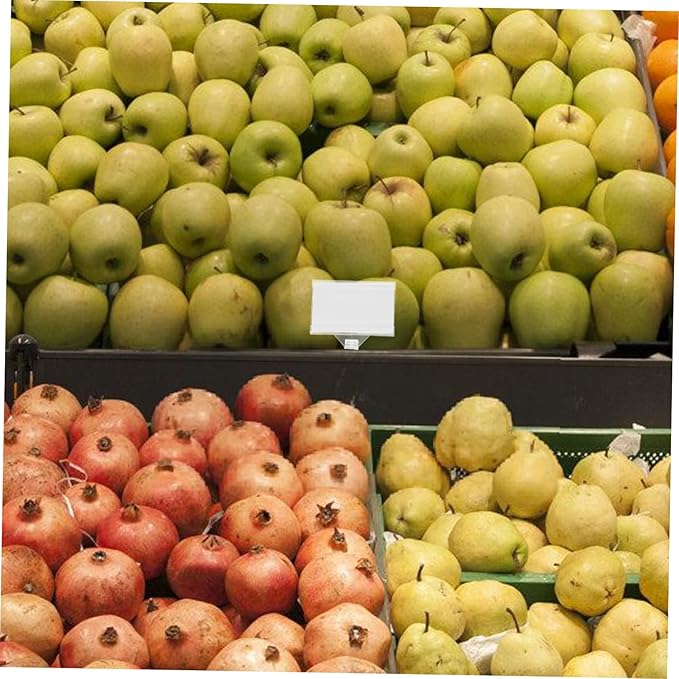 GLEAVI 80pcs Hanging Shelf Label Holders Plastic Tags for Supermarket Pricing Display Easy to Install Compatible Labels