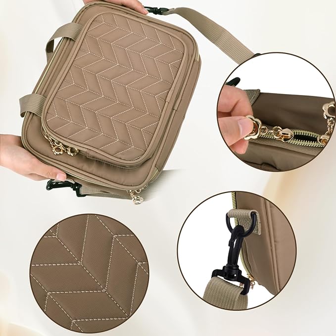 Eternatastic Bible Cover Case for Women, Large Bible Bag with Shoulder Strap,Bible Study Ideal Christian Gifts for Women,Coffee