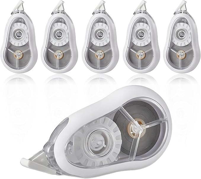 White Correction Tape, 5 Pack, 65.62 Feet Correction Tape for School and Office, School & Office Supplies, (White)