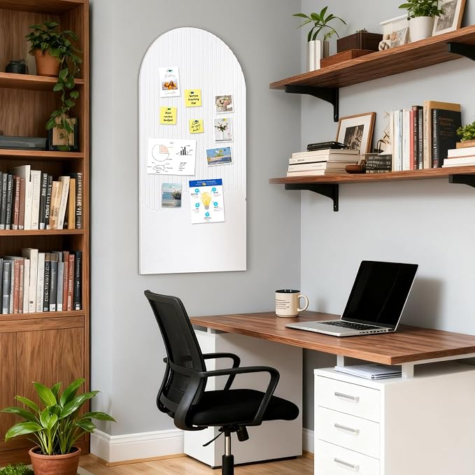 Large Felt Bulletin Board with Self-Adhesive Tape, 96"x48", Cork Board Alternative for Wall, 4-Pack Pin Board Picture Board for Home Office Studio Decor, Includes 120 Pushpins