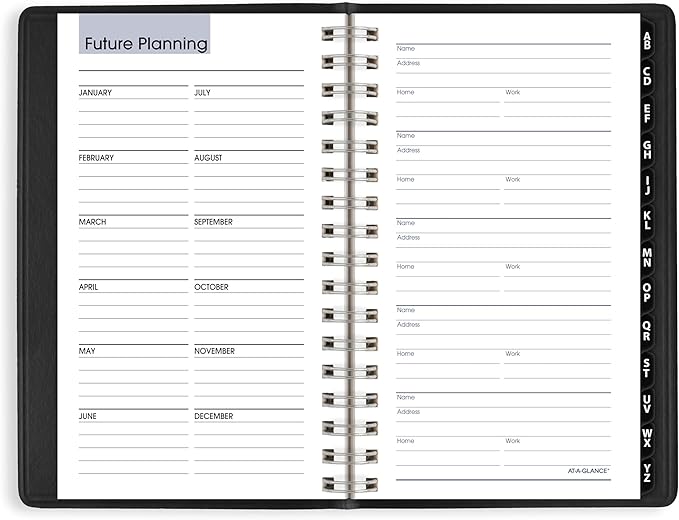 AT-A-GLANCE 2026 Planner, Weekly, 3-1/2 x 6", Pocket Size, Hourly, DayMinder, Black (G2500026)
