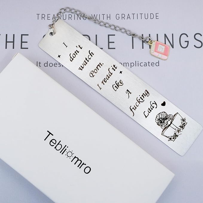 Metal Bookmarks for Women Book Lovers Funny Reading Bookmark Gifts for Bookish Female Friend Birthday Christmas Valentine Gifts for Teacher Classmate Reader Sister Gag Book Accessories Book Club