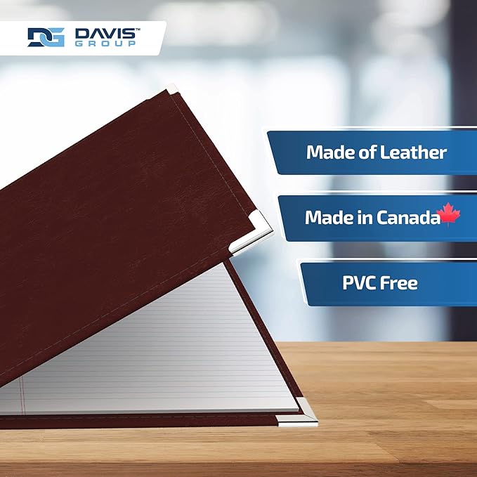 Executive Notebook Portfolio, VIP Faux-Leather Padfolio for Women and Men, Includes 8.5-by-11-Inch Writing Pad, Burgundy