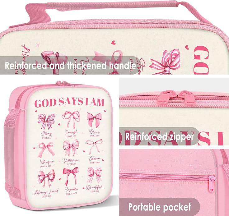 Bible Cover for Women, Bible Holder, Bible Cover With Handles, Bible Carrying Case, Bible Bags With Zipper and Pockets
