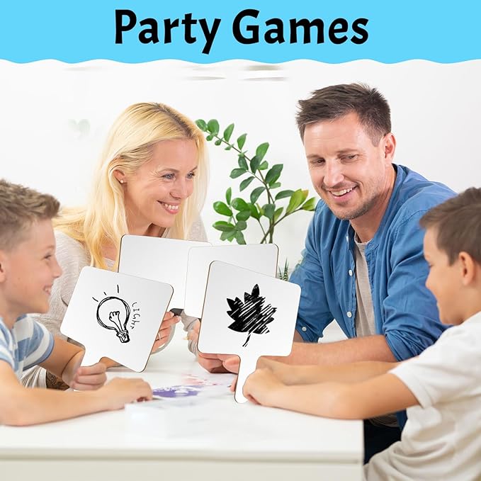 Dry Erase Paddles, 18-Pack Double-Sided Whiteboards with Handles, 8 x 12 inches, Includes Markers and Erasers