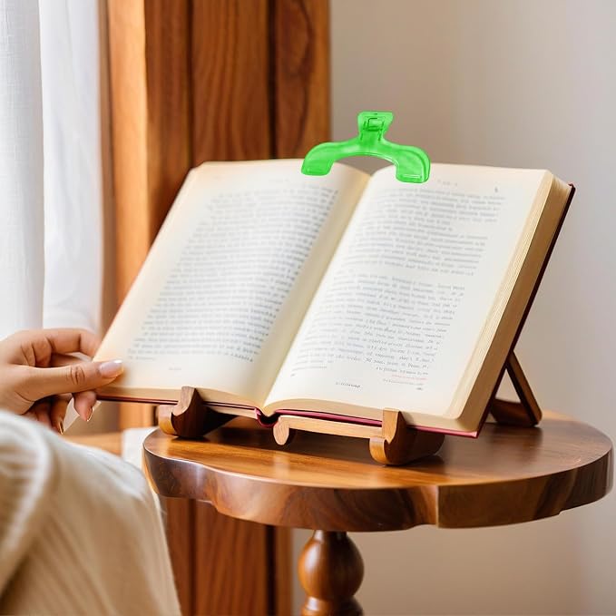 2Pcs Page Holders for Reading, Multifunctional Portable Book Clip Holders Practical Transparent Book Reading Accessories, Book Page Holders for Home School Office Books Magzines Notebook Supplies