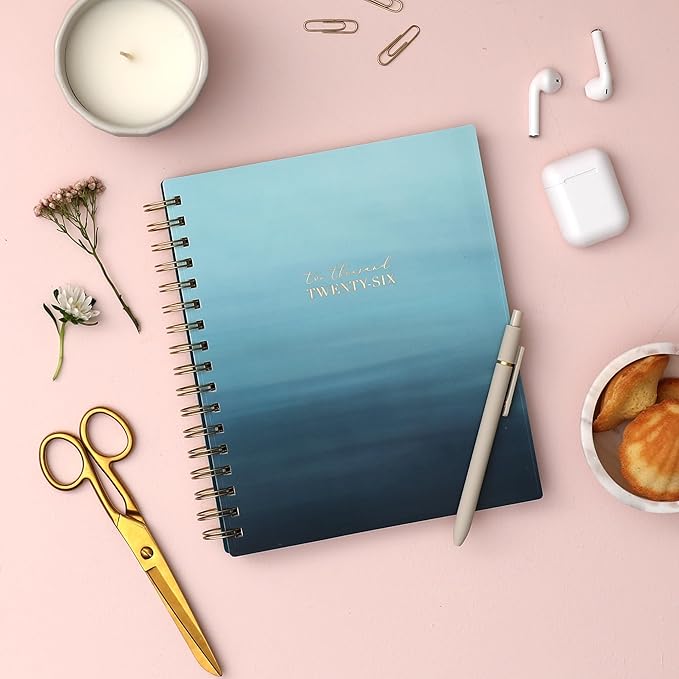 Blue Sky Life Note It 2026 Weekly and Monthly Planner Notes, January 2026 - December 2026, 7" x 9", Flexible Cover, Durable Twin Wire Binding, Storage Pocket, 50 Perforated Notes Sheets, Marina