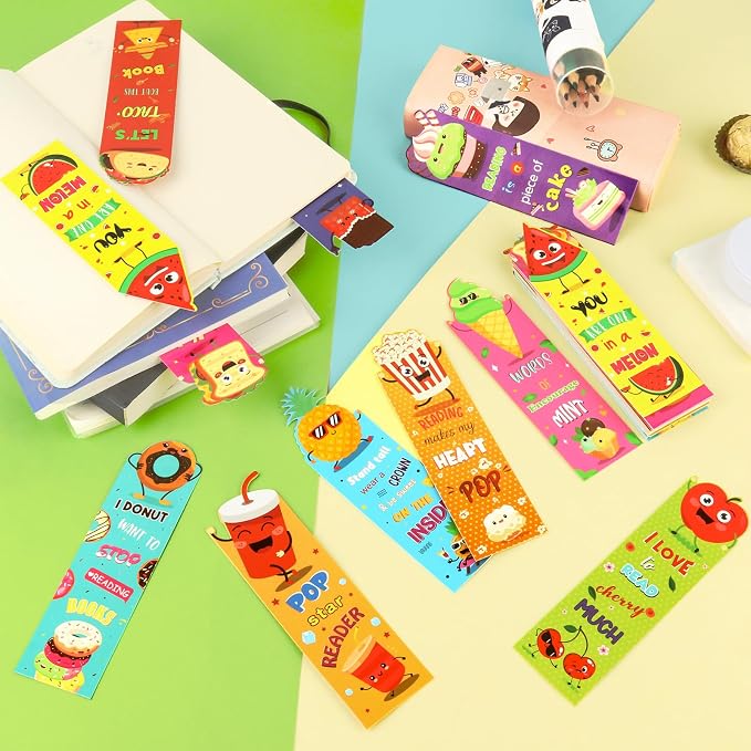 Bookmarks for Kids 72PCS Cute Summer Fruit Bookmarks Colorful Inspirational Reading Bookmark for End of Year Student Gifts from Teachers Elementary Teenagers School Incentives Supplies