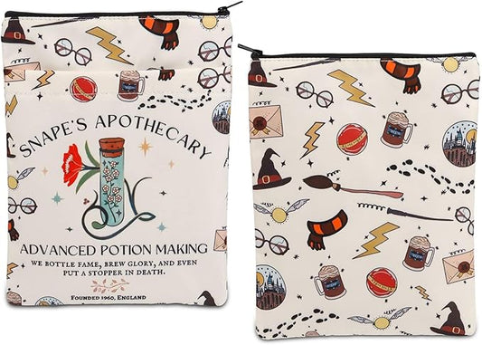 H Inspired Book Sleeve Gifts Book Lovers Gifts Book Covers for Paperbacks Movie Merch Bookish Gift (HP Apothecary bs)