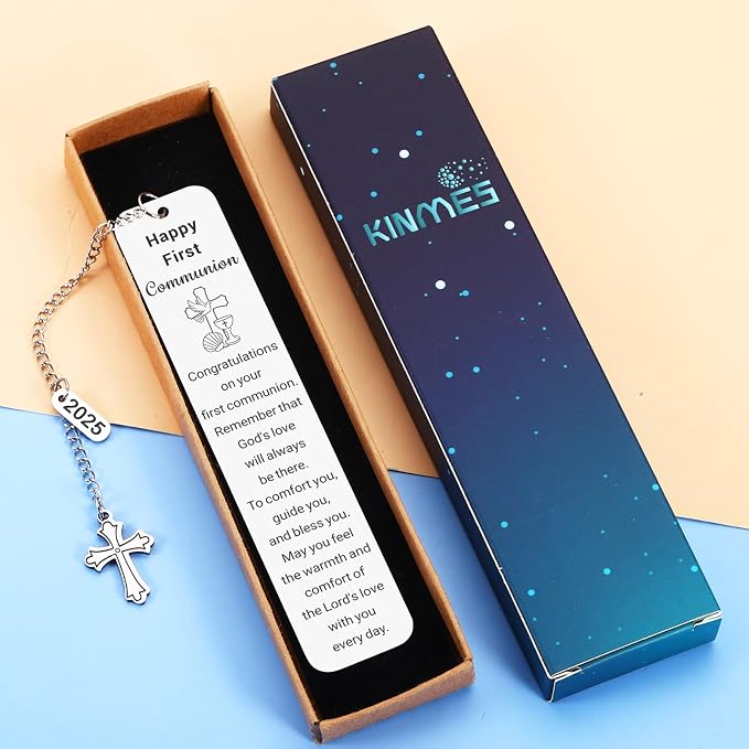 1st Communion Gifts for Godson 1st Holy Communion Bookmark, Baptism Bookmarks Easter Basket Stuffers for Teens Adults Religious Bookmark, 1st Communion Gifts for Girls Boys