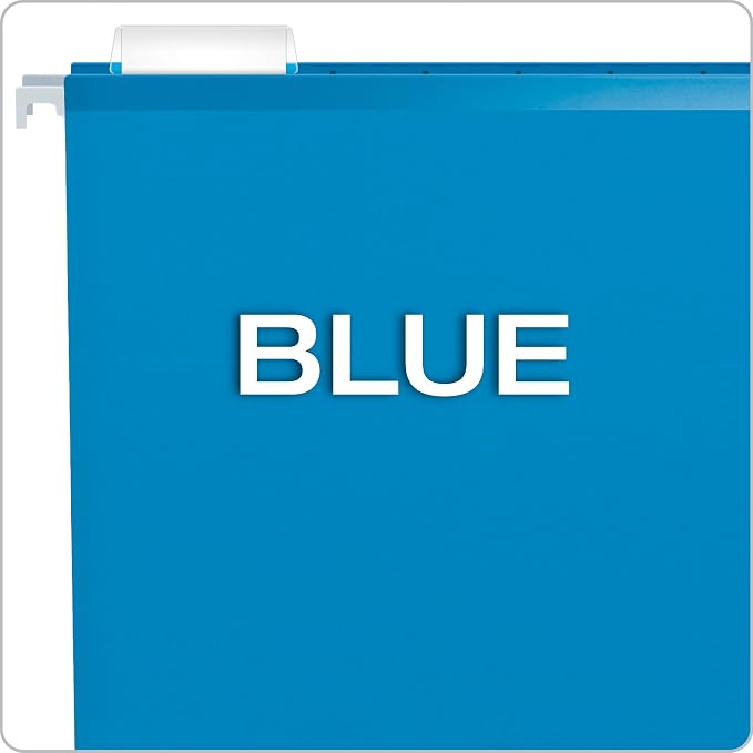 Pendaflex 04152X2 BLU Extra Capacity Reinforced Hanging Folders,Blue (Pack of 4)