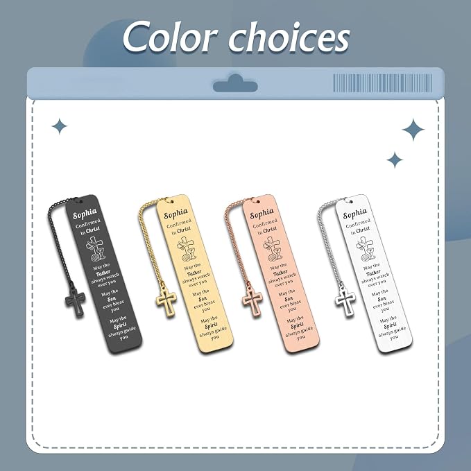 Personalized Bible Bookmarks - Custom Name Inspirational Christian Bible Religious Bookmarks Gifts for Women Men Book Lovers (Style-11)