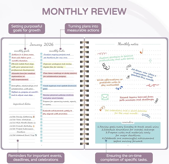 Monthly Planner 2026-2027, 2 Year Calendar 2026-2027 (Jan 2026 - Dec 2027), 7" x 10", 26-27 Monthly Calendar Planner, 24-Month Planning Book for Home School Office Supplies