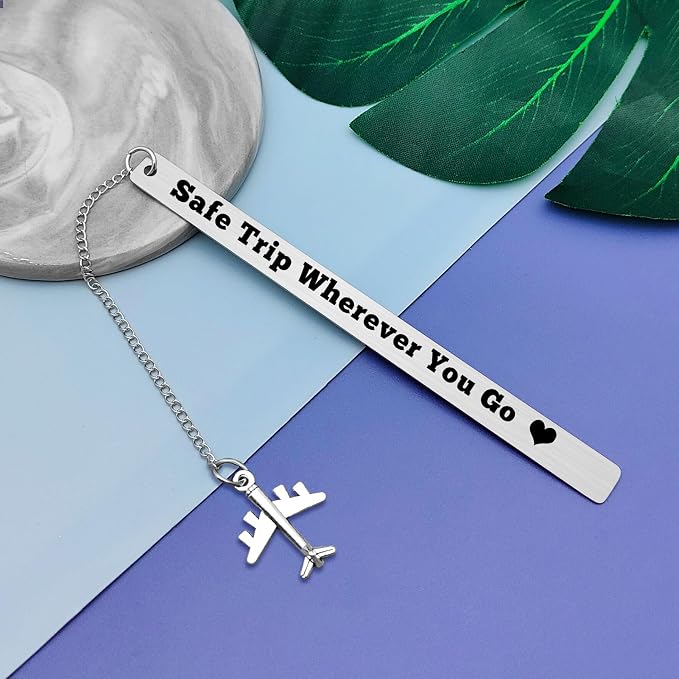 Pilot Gifts Flight Attendant Gifts Air Stewardess Bookmark Stewardess Aviation Gift Book Lover Gift for Airplane Lover Bookmark Flight Student Graduation Gift Christmas Birthday Gifts for Travelers