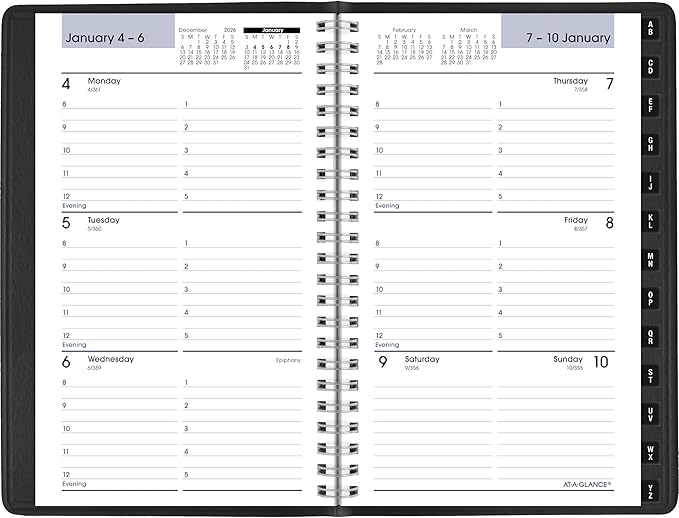 AT-A-GLANCE 2027 Appointment Book Planner, Weekly, 5" x 8", DayMinder, Black (G2100027)