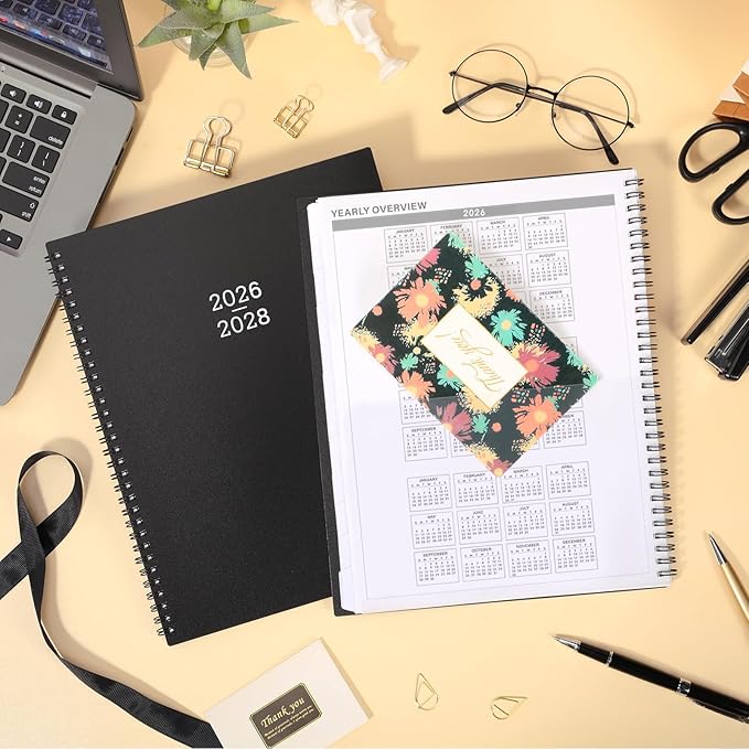 Monthly Planner 2026-2028 - 2026-2028 Monthly Planner, 24 Months, 9'' x 11'', JUL. 2026 - JUN. 2028 with Inner Pocket, Coated Tabs