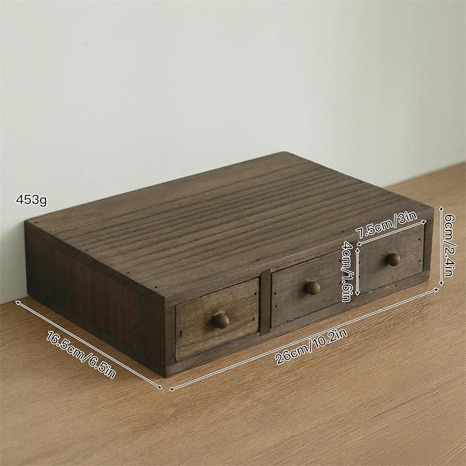 Wooden Desktop Holder with Spacious Compartments Storage Box Perfect for Documents and Craft Supplies Wooden Offices Planner
