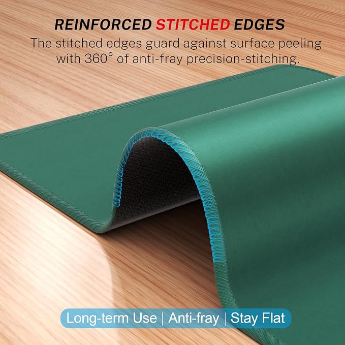 MROCO Essential Office & Gaming Mouse Pad, 8.5 x 11 Inch, Forest Green | Anti-Fray Stitched Edges, Functional and Stylish Pattern Design, Non-Slip Rubber Base, Water and Stain Resistant Protection
