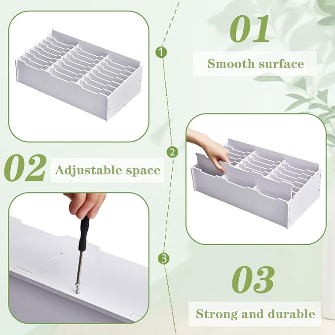 Ctosree 2 Pcs Classroom Cell Phone Holder, Cellphone Decor Storage Box for Students Management Calculator Phone Organizer Box for School Office Shelf(12.8 x 8.5 x 5.31 Inch)