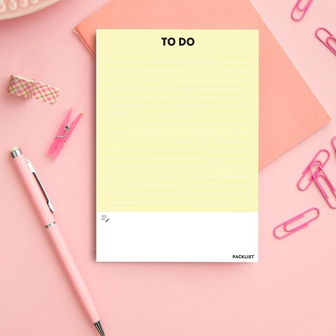 To Do List Notepad | Daily Task Planner Pad & Organizer for Work & Home | Tear-Off Checklist Sheets for Goal Tracking & Productivity | 52 Pages, A5 Size (5.8 x 8.3")