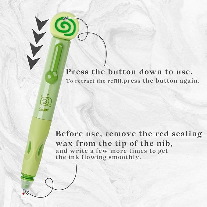 Temiary 4 Pcs Cute Retractable Erasable Gel Pens, 0.5 mm Fine Point Blue Ink Pen with 12 Pcs Refills, Make Mistakes Disappear, Writing and Crossword Puzzles for School Office Supplies (Green & Purple)