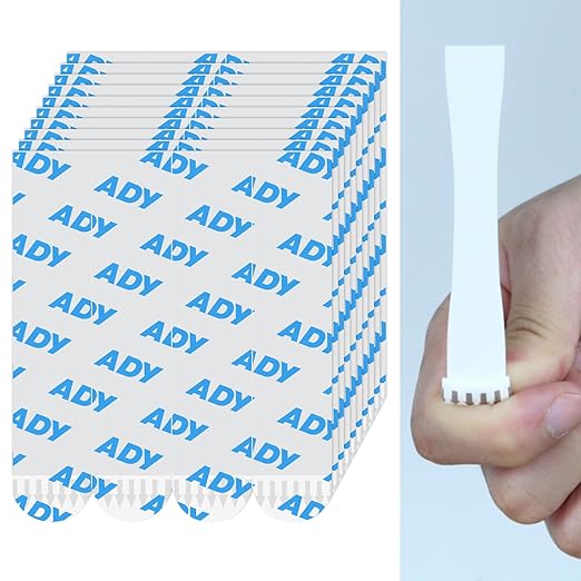 ADY Adhesive Picture Hanging Strips for Wall Decor Heavy Duty, Double Sided Tape Strip Damage Free Removable 40Pairs, Mounting Tape for Wall and Office No Nail Drilling