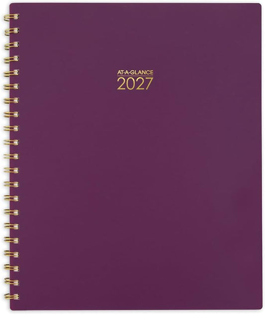 AT-A-GLANCE 2027 Planner, Weekly & Monthly, 13-Month Jan-Jan, 8.5" x 11", Harmony, Mulberry (1099-905-18-27)