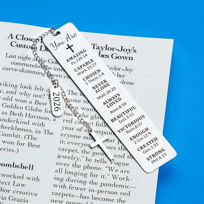 Confirmation 2026 First Communion Gifts Bookmark for Women Girls Birthday Gift Baptism Gifts for Teen Girls Teenage Religious Christian Gifts for Women Girls Teens Stocking Stuffers for Girls