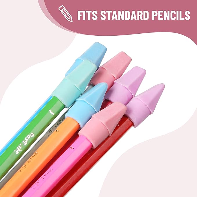 Mr. Pen- School Eraser Combination Set, 66 Pack, Pastel Colors, Latex Free Erasers for School, Office, Art Sketching, Homework, Exams, Clean Smudge-Free Correction