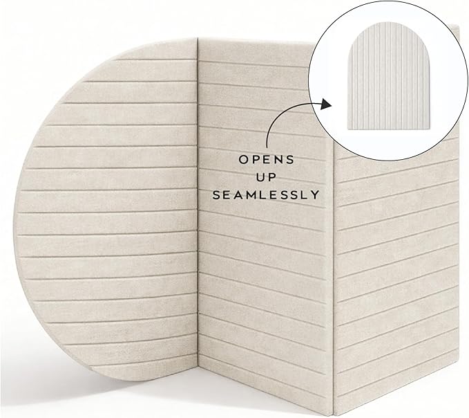 Orelle Fluted Arch Felt Bulletin Board (Beige, 23 x 31)