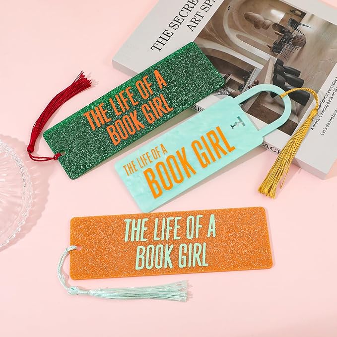 3PCS TSwift Showgirl Inspired Acrylic Bookmarks, Aesthetic Tay Page Marker,Women Music Lover Bookish Gifts Book Accessories (Showgirl Bookmark)