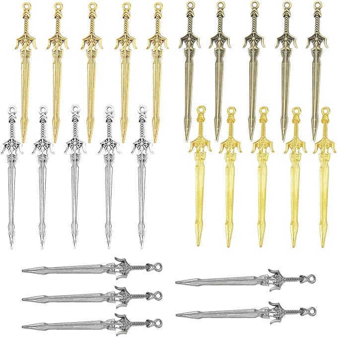 25 Pieces Sword Bookmark, Metal Bookmark, Charms Pendants Bookmarks, Your Reading Assistants, Classroom Prizes, Men Bookmarks for Book Lovers Presents Reading Crafting DIY