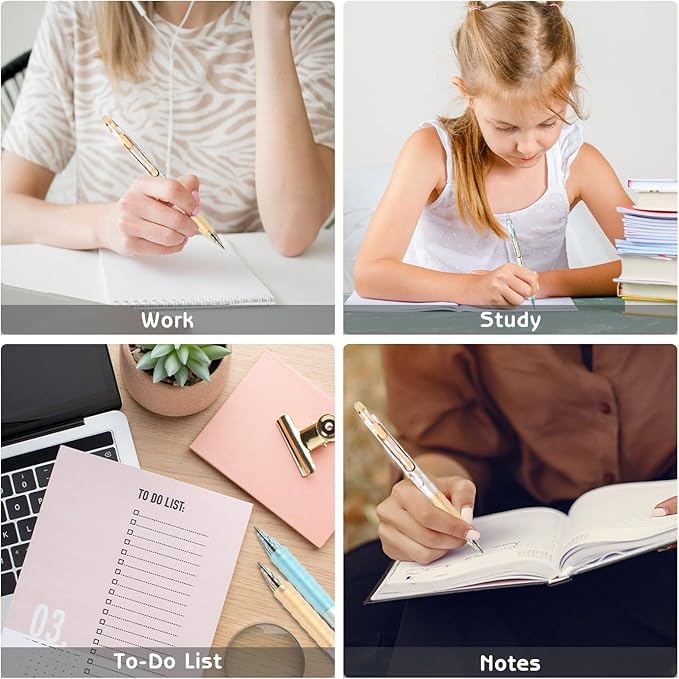 M&G 12Pcs Cute Erasable Gel Pens, 0.5mm Fine Point Retractable Pen, Smooth Writing Quick Dry Black Ink Pens for School Office Home Supplies (Black Ink)