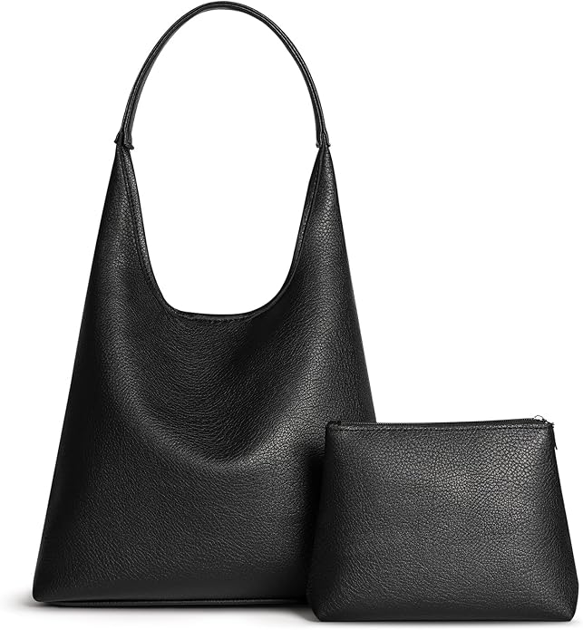 Hobo Bag for Women, Large Slouchy Shoulder Bag, Soft Vegan Leather Everyday Tote Purse, Stylish Handbag Fits 13.6'' Laptop