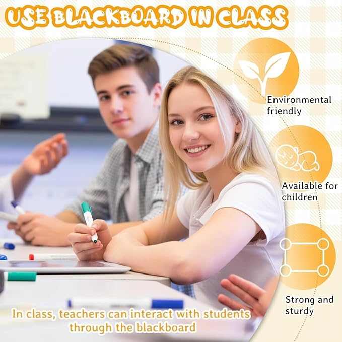 Chinco 6 Pcs Small Slate Chalkboard Mini Chalk Board with Frames 5.2x4 in Mini Board Signs School Supplies for Classroom Home Office (Wood)