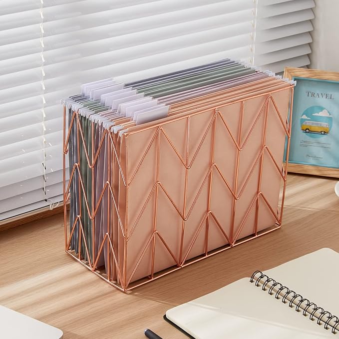 Y YOMA Letter Size - 12 Pack Colored Hanging File Folders Decorative Hanging Folder Cute Pretty File Folder for Filing Cabinet Office Home with 1/5-Cut Adjustable Tabs, Morandi Blue