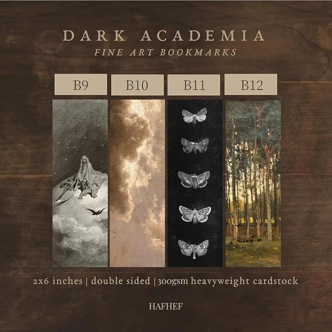 14Pcs Dark Academia Bookmarks, Gothic Fine Art Bookmark, Aesthetic Bookmarks Bulk, Cool Double Sided Book Marker Gifts for Women Men Students Teachers Book Lovers Reading