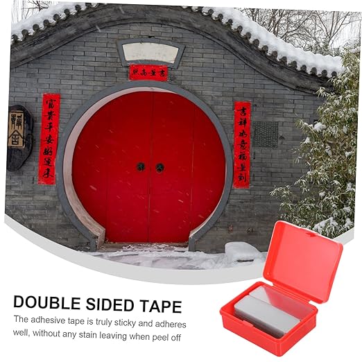 120pcs Double-Sided Non-Marking Adhesive Tape for Spring Couplets High Viscosity Removable Mounting Tape for Crafts Home Decoration and Wall Hanging Applications