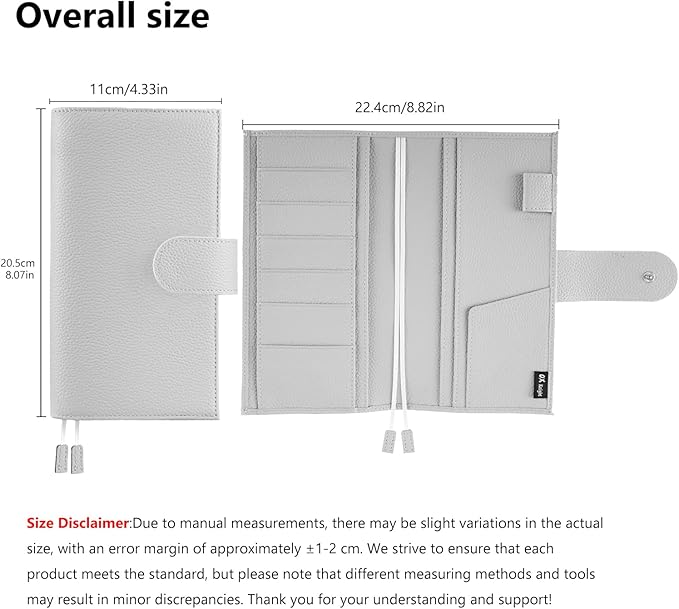Genuine Leather Cover for Hobonichi Weeks/Weeks Mega with Pen Loop, Card Slots, Back Pocket, and Bookmarks (Purple)