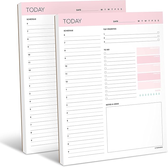 Daily Planner Notepad - 8.5x11 To Do List Organizer