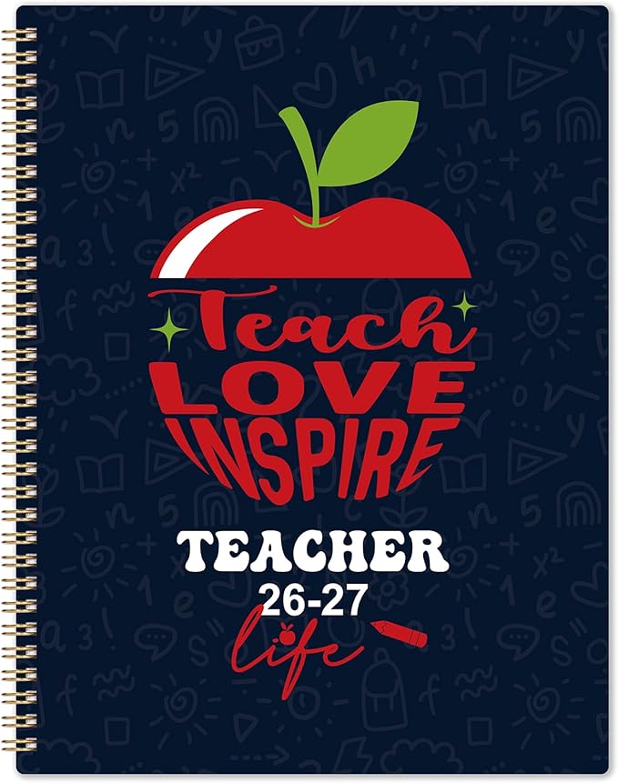 Teacher Planner 2026-2027 - 9" x 11" Weekly & Monthly Teacher Lesson Planner 2026-2027, JULY 2026 - JUNE 2027, Lesson Plan Book for Teachers in Academic Year with Monthly Tabs, Premium Thick Paper, Back Pocket