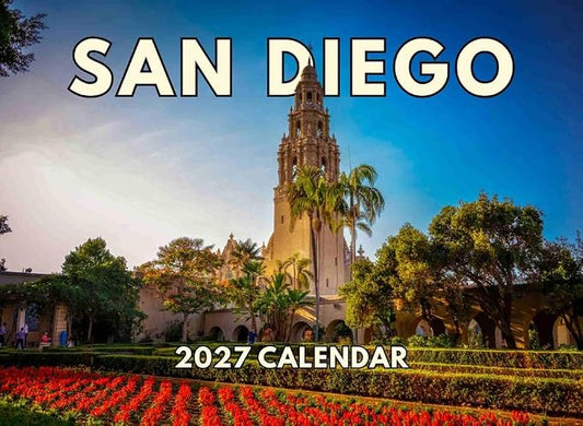 San Diego Calendar 2027 Monthly Wall Calender 12 Month