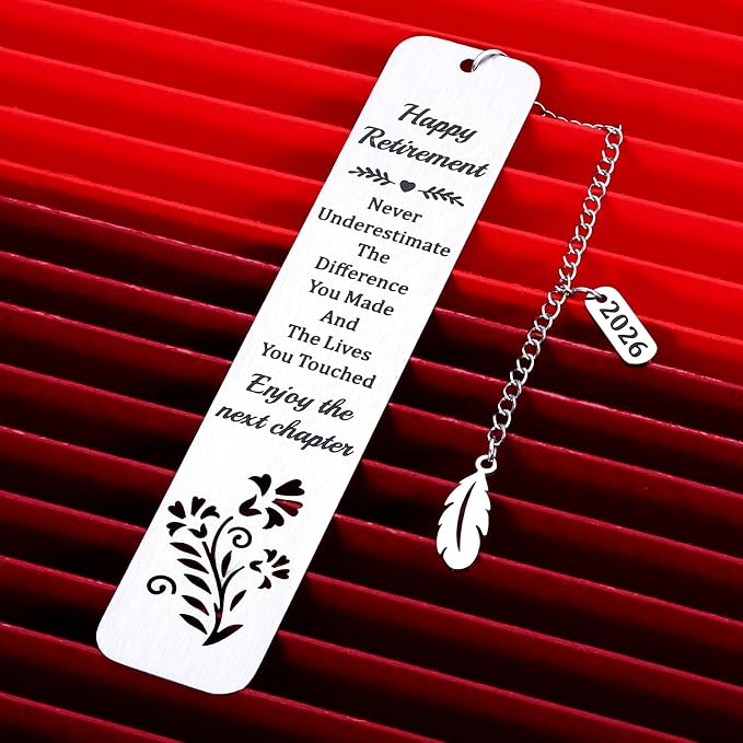 Retirement Gifts for Women Men 2026 Happy Retirement Gifts Bookmark for Teacher Mom Grandma Farewell Going Away Gift for Coworker Friends Boss Enjoy The Next Chapter