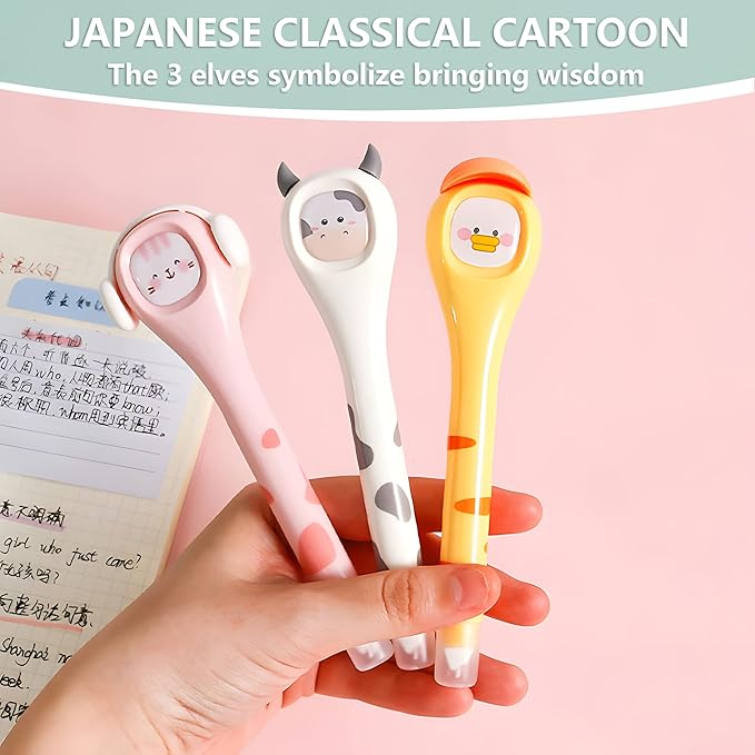 Correction Tape, Cute Quick Dry Japanese White correction Tape Pen,with Easy to Use Kawaii Pen Shaped Applicator,Kawaii Birthday Gifts Set for Office School Supplies (SH-B)